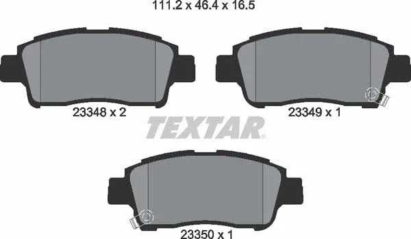 Textar Brake Pads Full Set Of 4 Front 2334803 - image 5