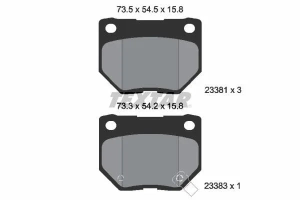 Textar Brake Pads Set Brake Pads Full Set Of 4 Rear 2338102 - image 4