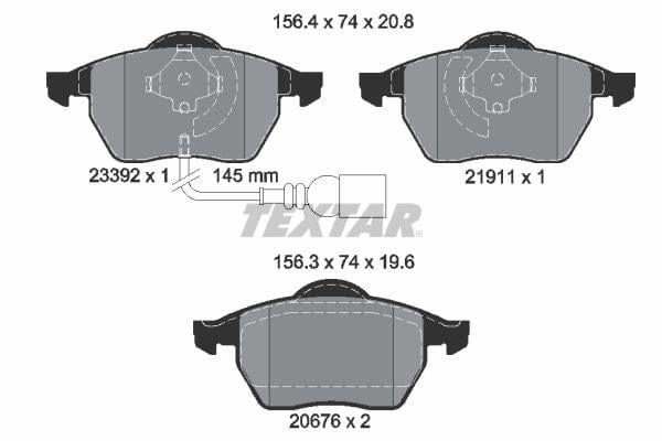 Textar Brake Pads Full Set Of 4 Front 2339201 - image 4