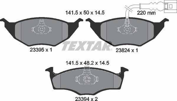Textar Brake Pads Full Set Of 4 Front 2339502 - image 5