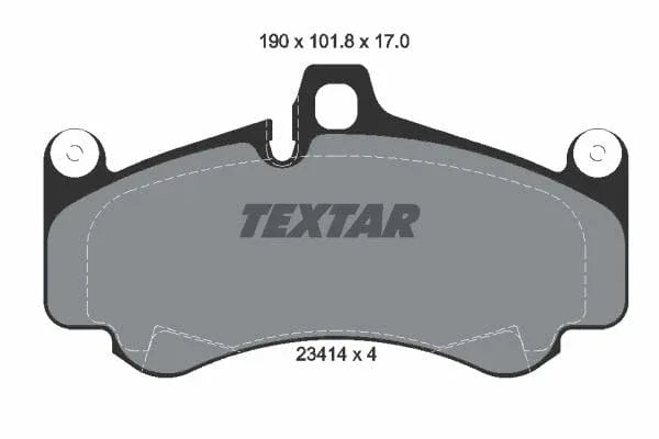 Textar Brake Pads Full Set Of 4 Front With Counterweights 2341401 - image 4