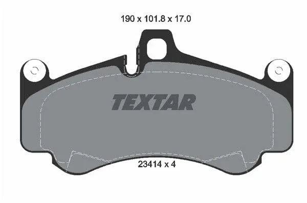 Textar Brake Pads Full Set Of 4 Front With Counterweights 2341401 - image 5