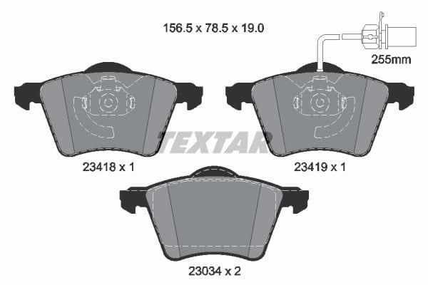 Textar Brake Pads Full Set Of 4 Front 2341801 - image 4