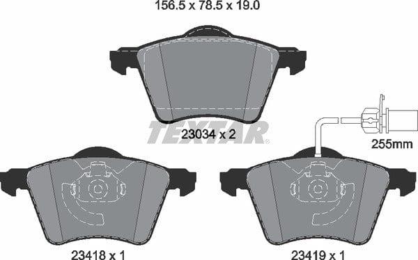Textar Brake Pads Full Set Of 4 Front 2341801 - image 5