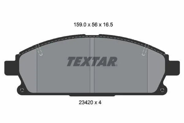 Textar Brake Pads Full Set Of 4 Front 2342004 - image 4