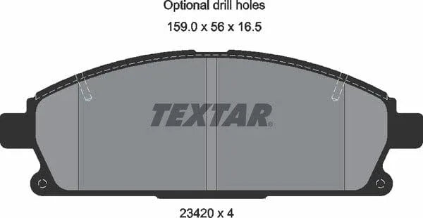 Textar Brake Pads Full Set Of 4 Front 2342004 - image 5