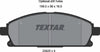 Textar Brake Pads Full Set Of 4 Front 2342004 thumbnail