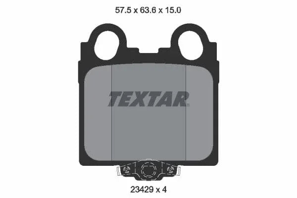 Textar Brake Pads Set Brake Pads Full Set Of 4 Rear 2342901 - image 4