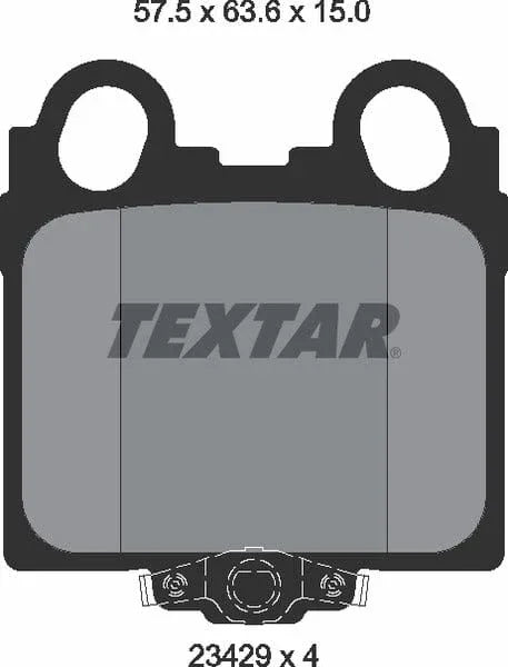 Textar Brake Pads Set Brake Pads Full Set Of 4 Rear 2342901 - image 5