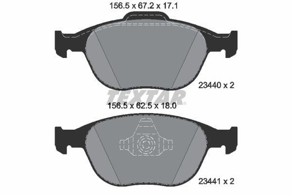 Textar Brake Pads Full Set Of 4 Front 2344007 - image 4