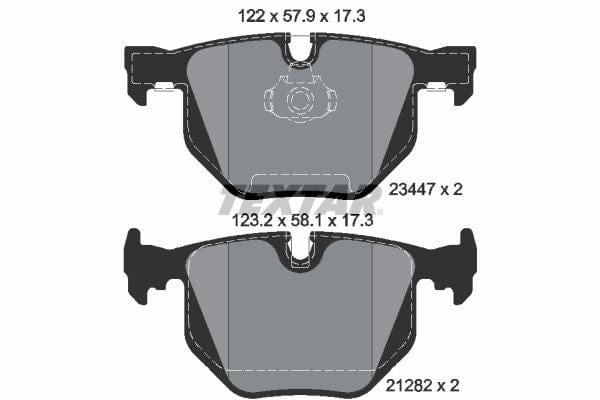 Textar Brake Pads Set Brake Pads Full Set Of 4 Rear 2344702 - image 4