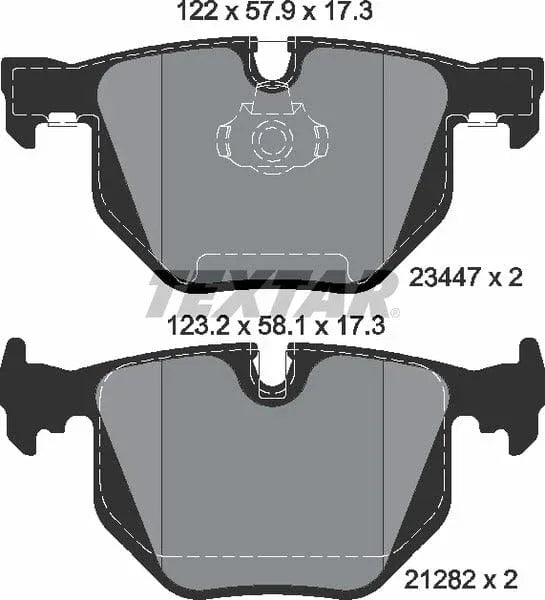 Textar Brake Pads Set Brake Pads Full Set Of 4 Rear 2344702 - image 5