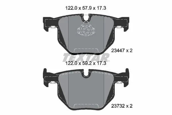 Textar Brake Pads Set Brake Pads Full Set Of 4 Rear 2344704 - image 4