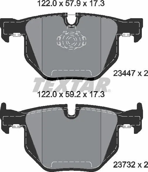 Textar Brake Pads Set Brake Pads Full Set Of 4 Rear 2344704 - image 5