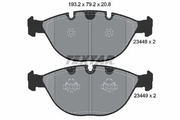 Textar Brake Pads Full Set Of 4 Front 2344801 - image 4