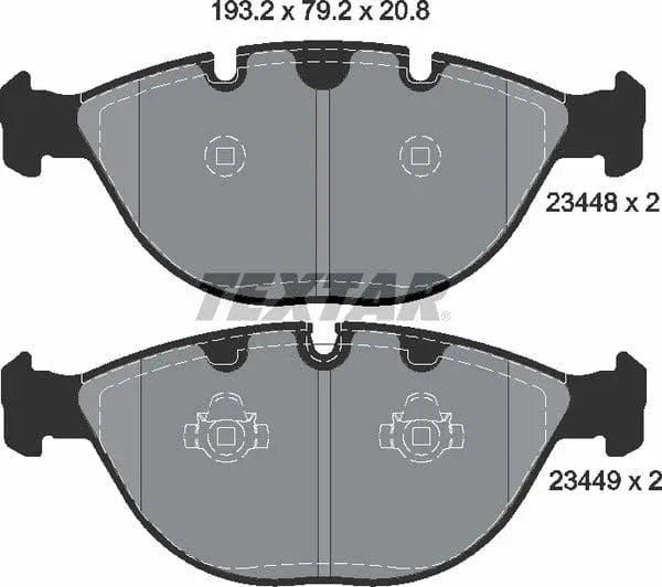 Textar Brake Pads Full Set Of 4 Front 2344801 - image 5