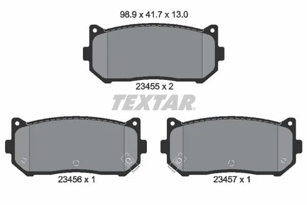 Textar Brake Pads Set Brake Pads Full Set Of 4 Rear 2345501 - image 4