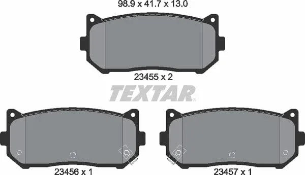 Textar Brake Pads Set Brake Pads Full Set Of 4 Rear 2345501 - image 5