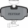 Textar Brake Pads Full Set Of 4 Rear With Brake Caliper Screws 2345801 thumbnail