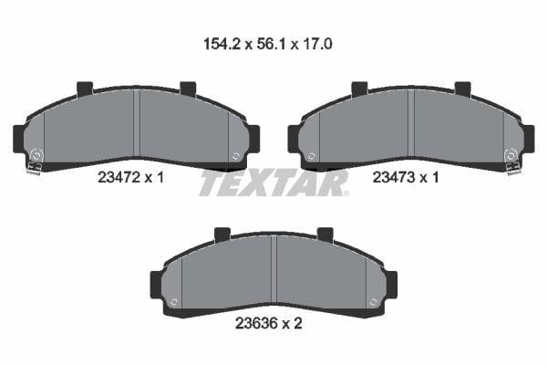 Textar Brake Pads Full Set Of 4 Front 2347201 - image 4