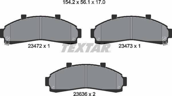 Textar Brake Pads Full Set Of 4 Front 2347201 - image 5