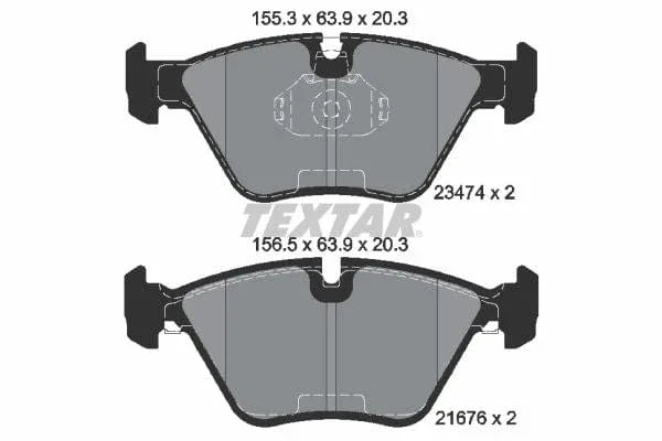 Textar Brake Pads Full Set Of 4 Front 2347402 - image 4