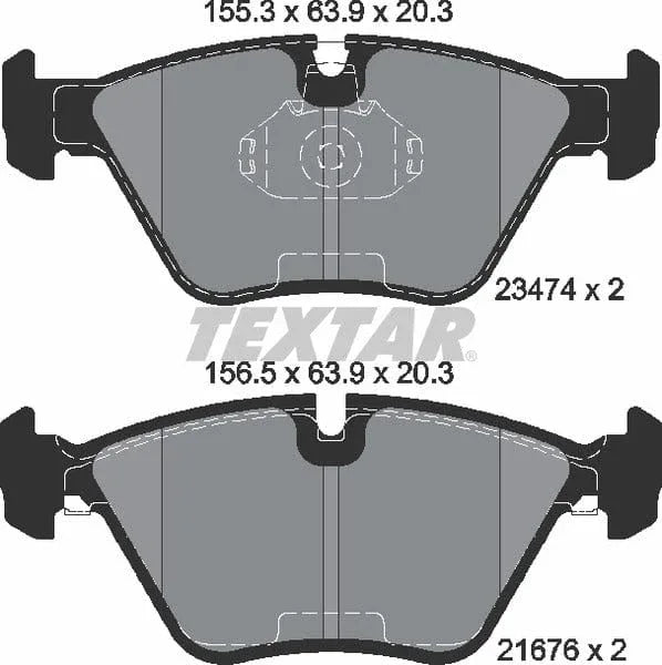 Textar Brake Pads Full Set Of 4 Front 2347402 - image 5