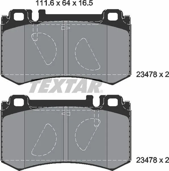 Textar Brake Pads Set Brake Pads Full Set Of 4 Rear 2347801 - image 5