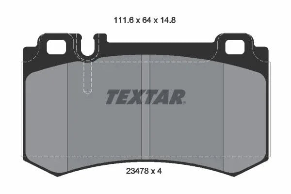 Textar Brake Pads Set Brake Pads Full Set Of 4 Rear 2347802 - image 4