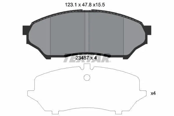 Textar Brake Pads Full Set Of 4 Front With Accessories 2348701 - image 4