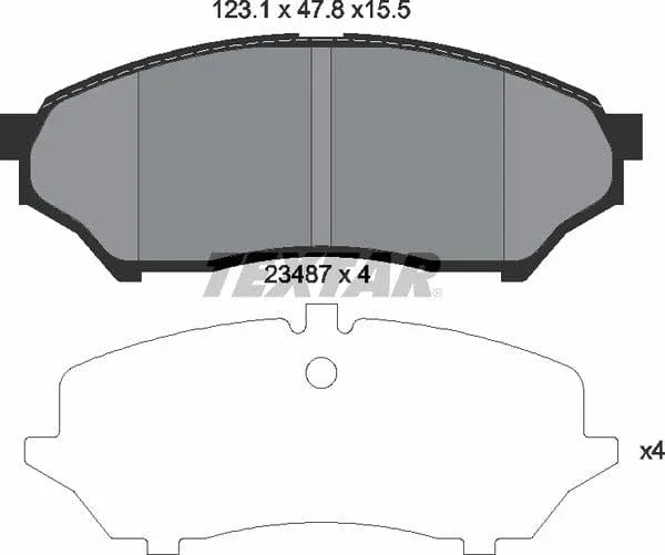 Textar Brake Pads Full Set Of 4 Front With Accessories 2348701 - image 5
