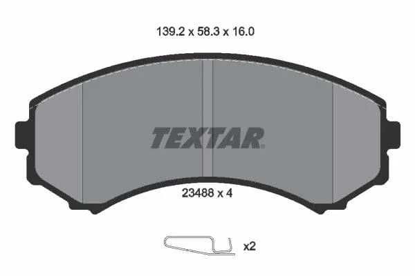 Textar Brake Pads Full Set Of 4 Front 2348801 - image 4