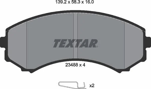Textar Brake Pads Full Set Of 4 Front 2348801 - image 5