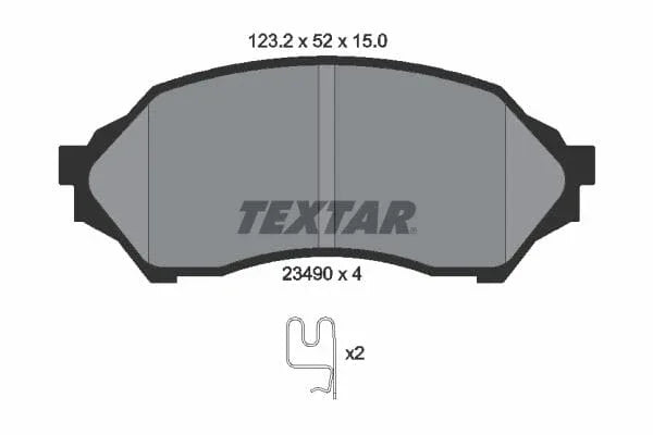 Textar Brake Pads Full Set Of 4 Front 2349002 - image 4