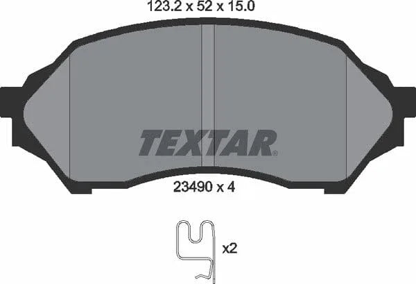 Textar Brake Pads Full Set Of 4 Front 2349002 - image 5
