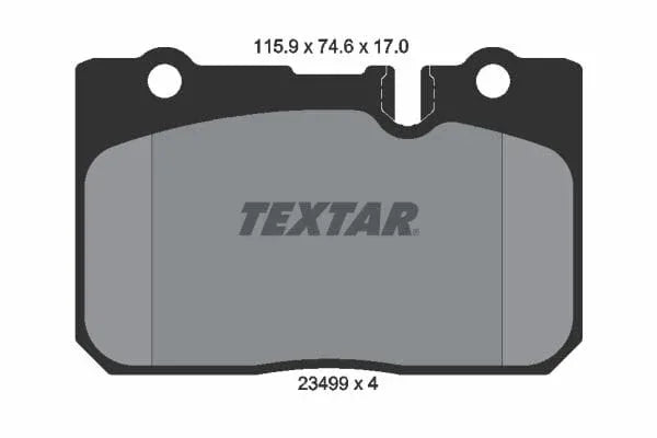 Textar Brake Pads Full Set Of 4 Front 2349901 - image 4