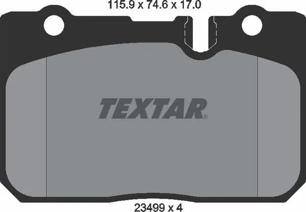 Textar Brake Pads Full Set Of 4 Front 2349901 - image 5