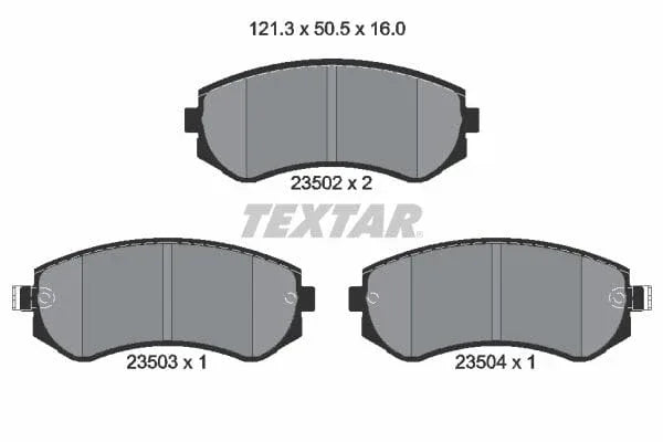Textar Brake Pads Full Set Of 4 Front Rear 2350201 - image 4