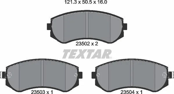 Textar Brake Pads Full Set Of 4 Front Rear 2350201 - image 5