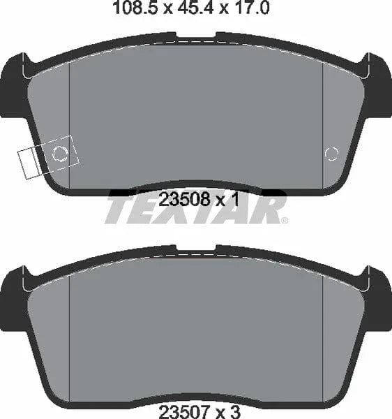 Textar Brake Pads Full Set Of 4 Front 2350801 - image 5