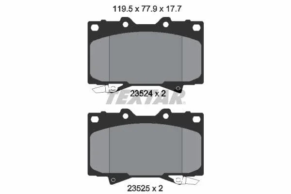 Textar Brake Pads Full Set Of 4 Front 2352402 - image 4