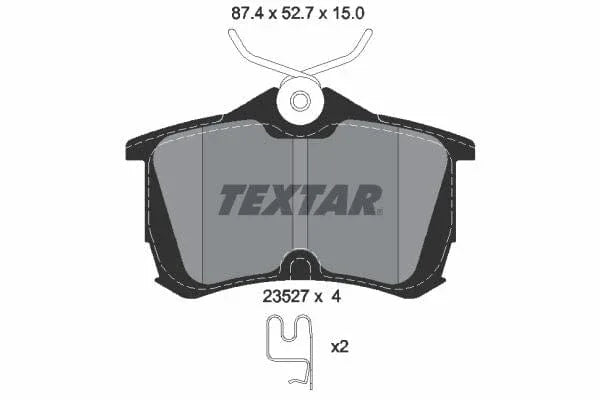 Textar Brake Pads Set Brake Pads Full Set Of 4 Rear 2352701 - image 4