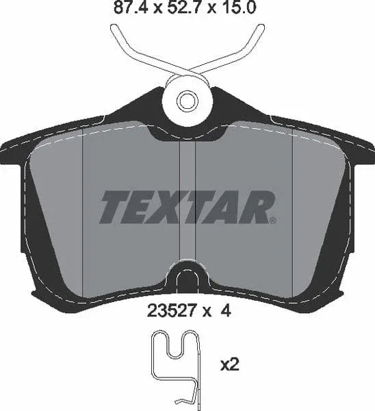 Textar Brake Pads Set Brake Pads Full Set Of 4 Rear 2352701 - image 5