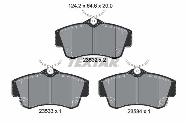 Textar Brake Pads Full Set Of 4 Front 2353202 - image 4
