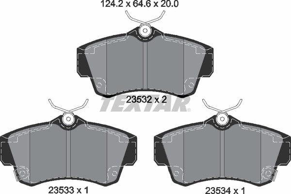 Textar Brake Pads Full Set Of 4 Front 2353202 - image 5