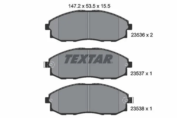 Textar Brake Pads Full Set Of 4 Front 2353601 - image 4