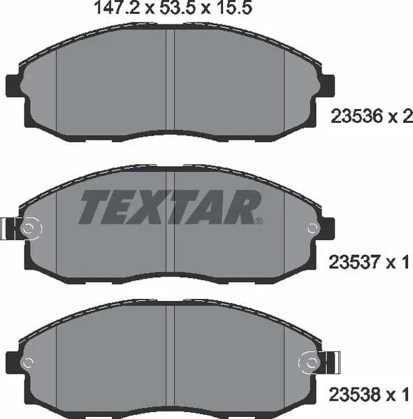 Textar Brake Pads Full Set Of 4 Front 2353601 - image 5