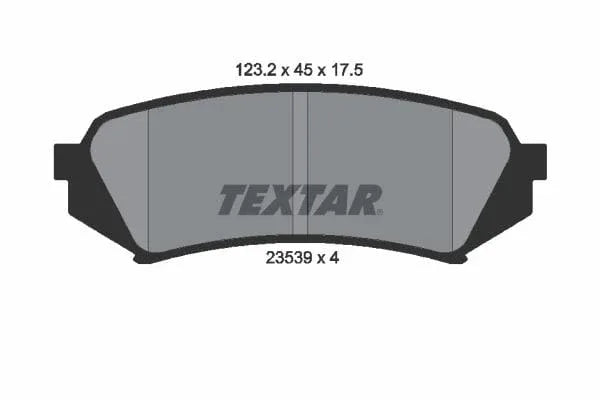 Textar Brake Pads Set Brake Pads Full Set Of 4 Rear 2353902 - image 4