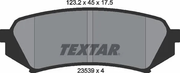 Textar Brake Pads Set Brake Pads Full Set Of 4 Rear 2353902 - image 5