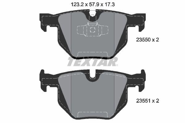 Textar Brake Pads Set Brake Pads Full Set Of 4 Rear 2355001 - image 4